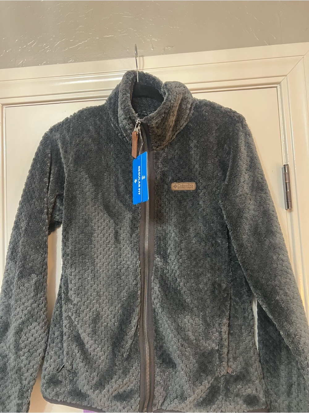 Columbia Women's Charcoal Plush Full-Zip Teddy Jacket